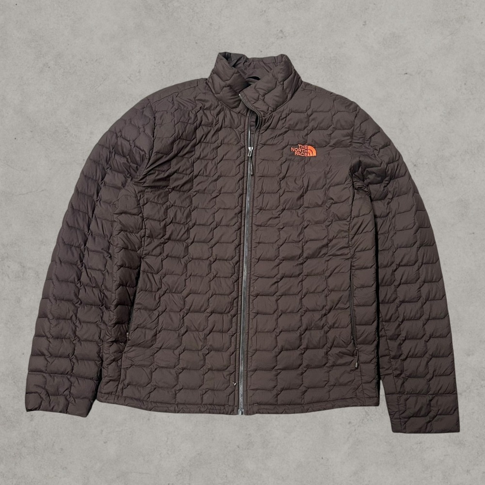 The North Face ThermoBall Jacket Mens Large Brown Quilted Full Zip Puffer Coat